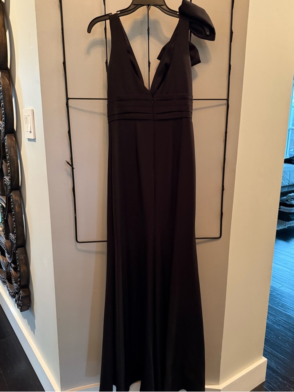 Mac Duggal Black Gown with Bow Accent - Picture 2 of 6